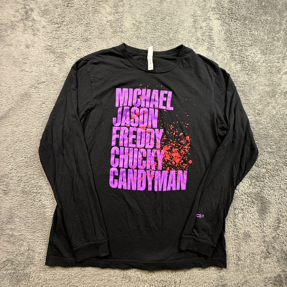 Halloween Movie Monster Shirt Blood Splatter Adult XL Jason Freddy Chucky Michae